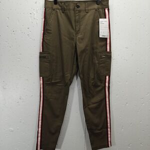 Athleta Womens Summit Cargo Pant‎ Size 6 Brown Stripe Utility Hiking NWT